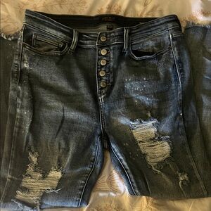 Judy blue Distressed button fly Jeans